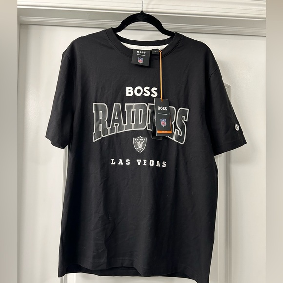 BOSS X NFL Las Vegas Raiders T-Shirts In Black - Picture 5 of 13